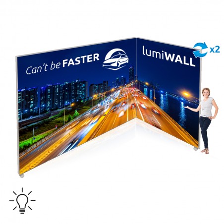 Ścianka podświetlana lumiWALL LED system targowy